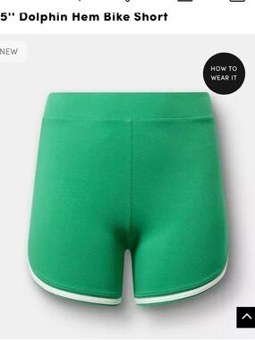 torrid Emerald Green Dolphin Hem Bike Shorts